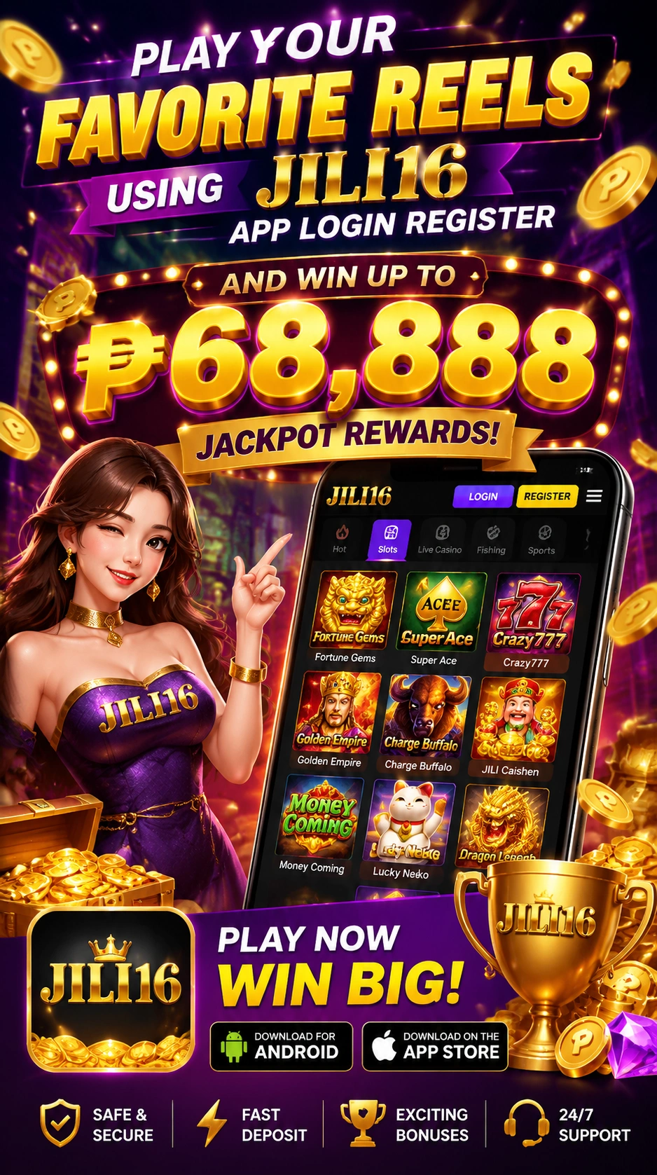 Featured online slot games displayed on a bright mobile-friendly interface
